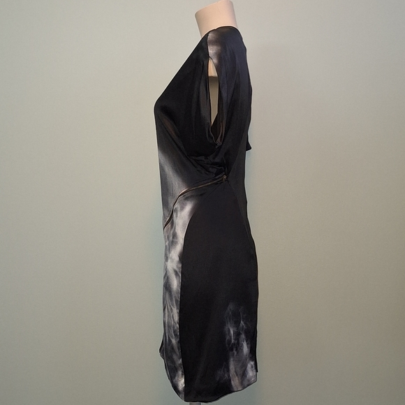 🅱️🅾️G🅾️ Helmut Lang shadow smoke printed silk dress - Picture 3 of 11